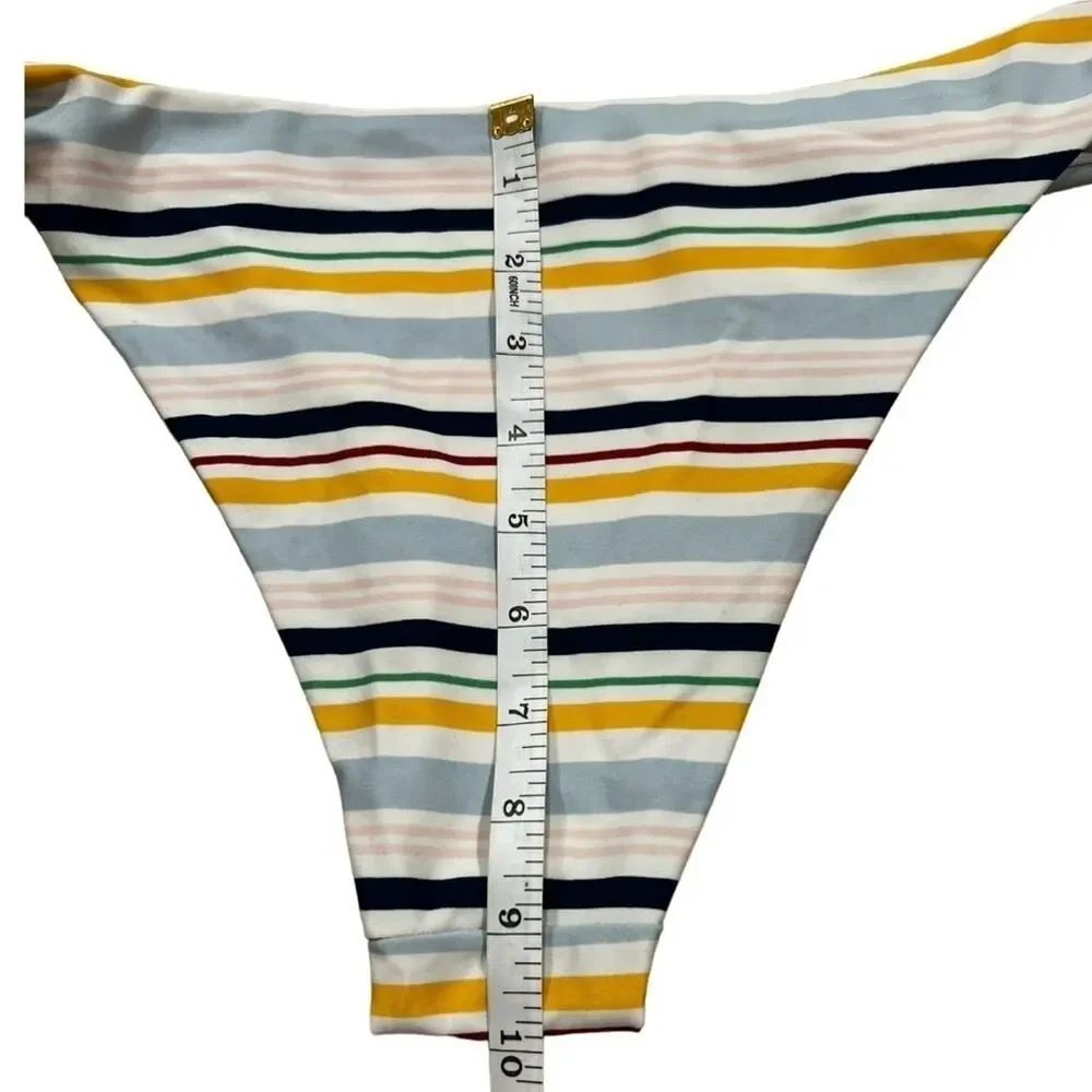 Cabana Del Sol Swimsuit Stripe Bikini Size L NWOT